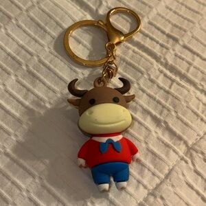 Ox Year Cow Doll Car Keychain
